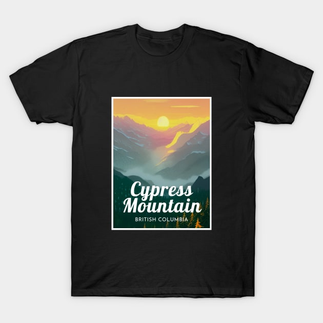 Cypress Mountain ski British Columbia T-Shirt by UbunTo